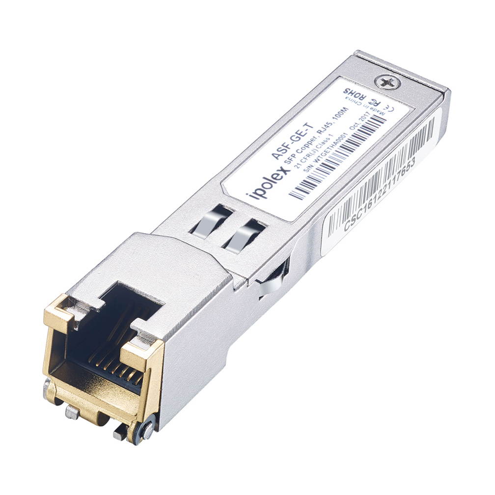 1.25G SFP-T, 1000BASE-T Copper SFP, SFP to RJ45 SFP, Compatible with Brocade E1MG-TX, XBR-000190
