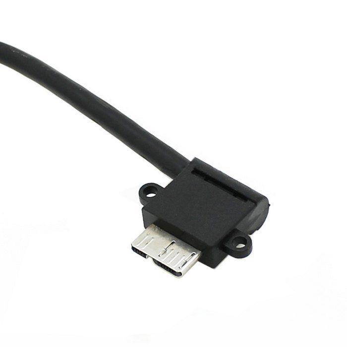 Up Angled 90 Degree USB 3.0 to Micro 10Pin Right Angled Cable 20cm for phone