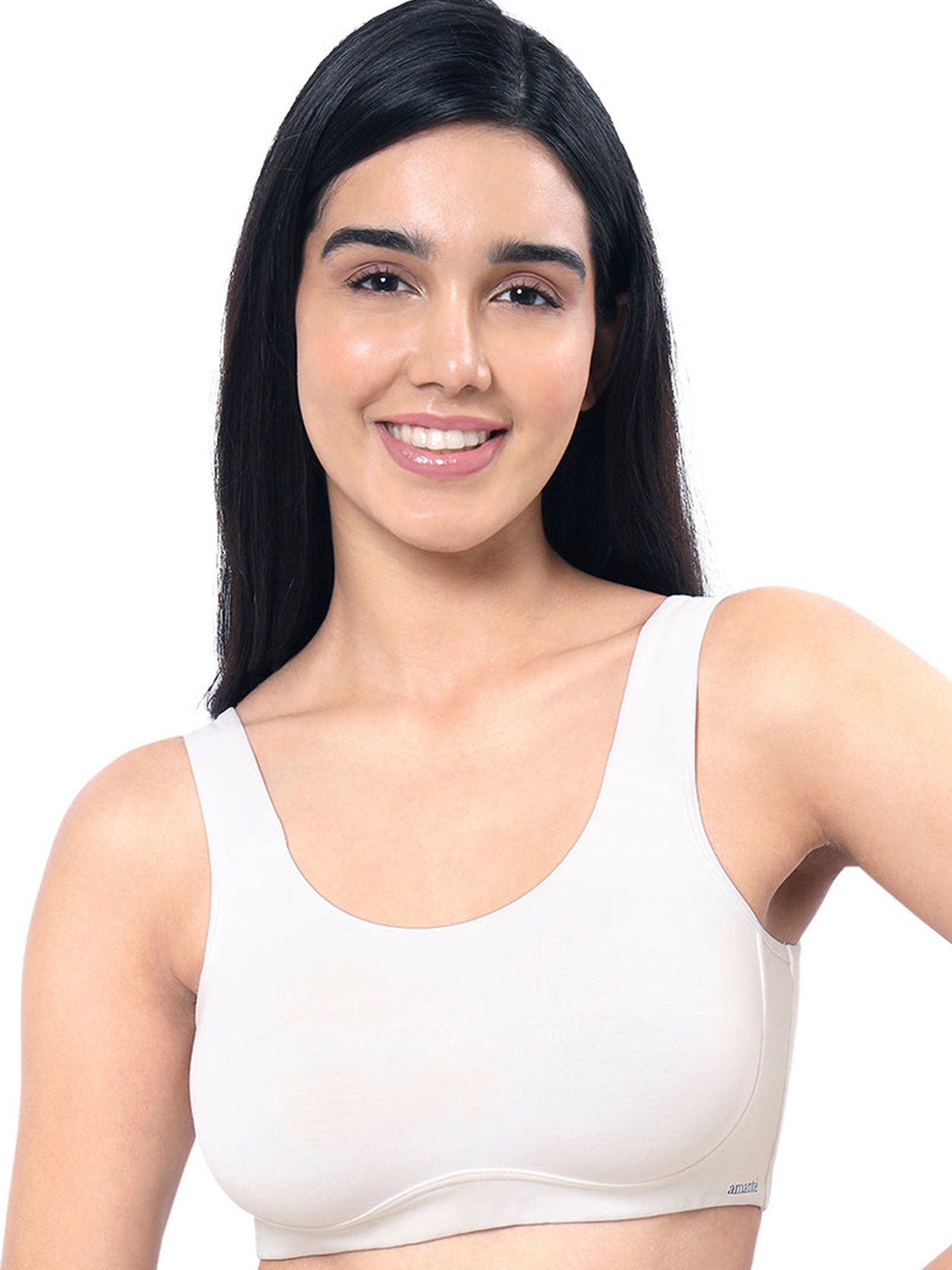 Amante Pearl White Cotton T-Shirt Bra