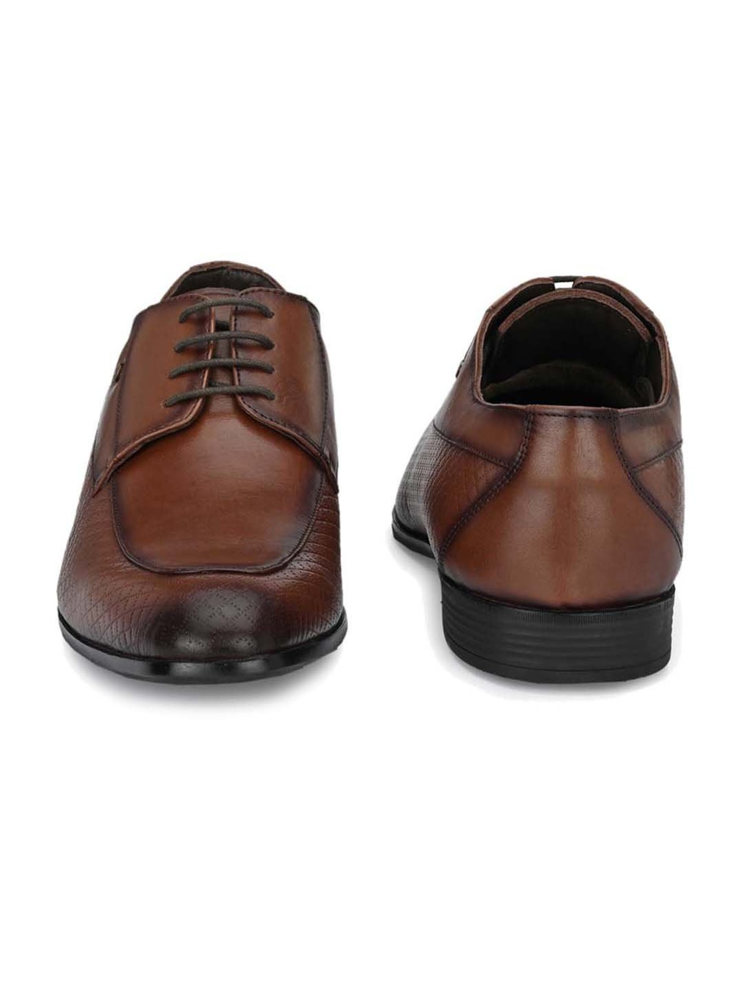 Hitz Men's Brown Derby Shoes