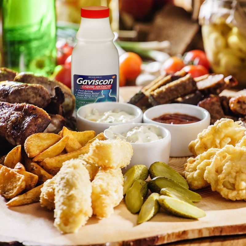 Gaviscon Extra Strength Antacid Liquid - Cool mint 12oz