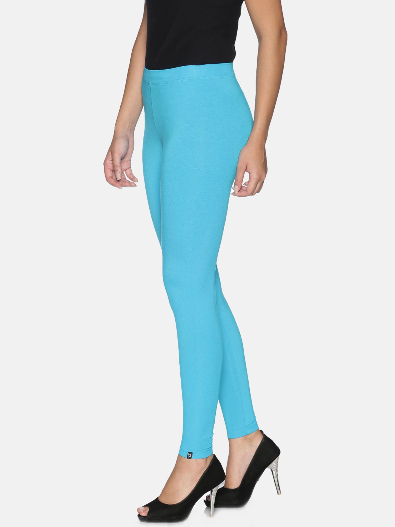 TWIN BIRDS Blue Ankle Length Leggings