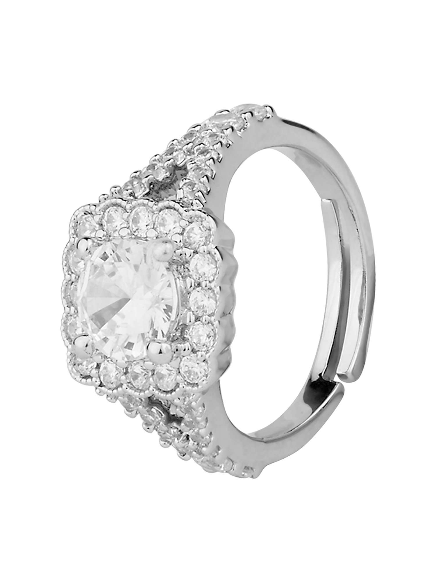 Accessorize London Women's Jewel Embellished Rings Set Of Three White