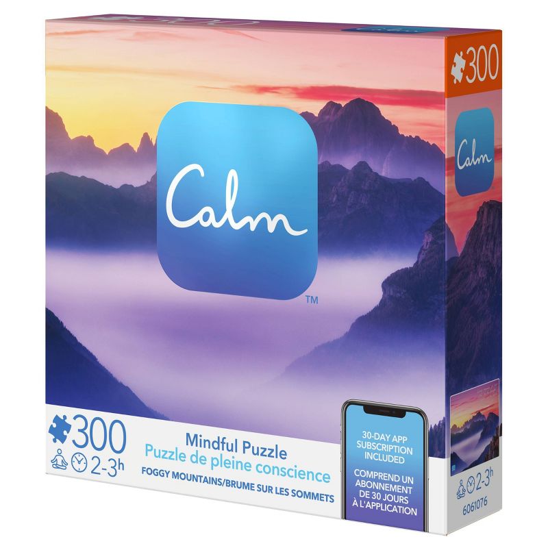 Spin Master Calm App: Foggy Mountains Jigsaw Puzzle - 300pc