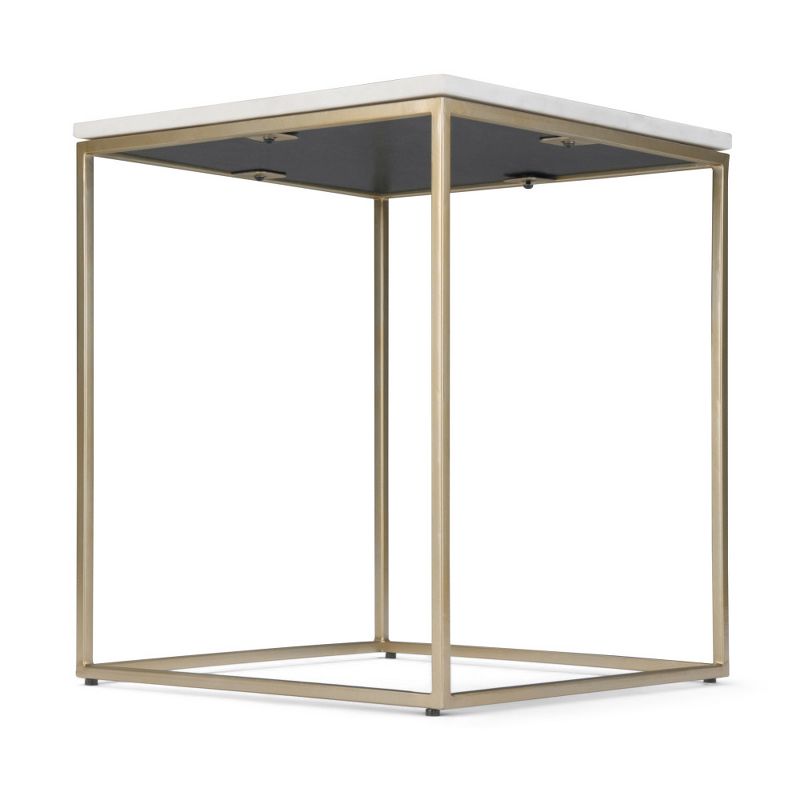 18" Holmes Accent Table White/Gold - WyndenHall