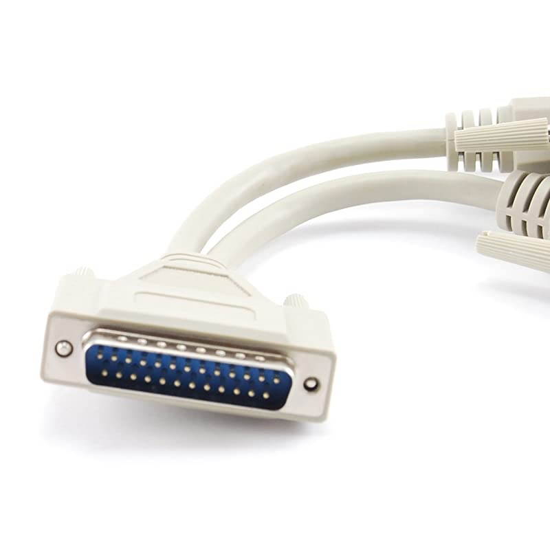 8 inch DB25 Parallel MaleDual Female YSplitter Printer Cable YS005