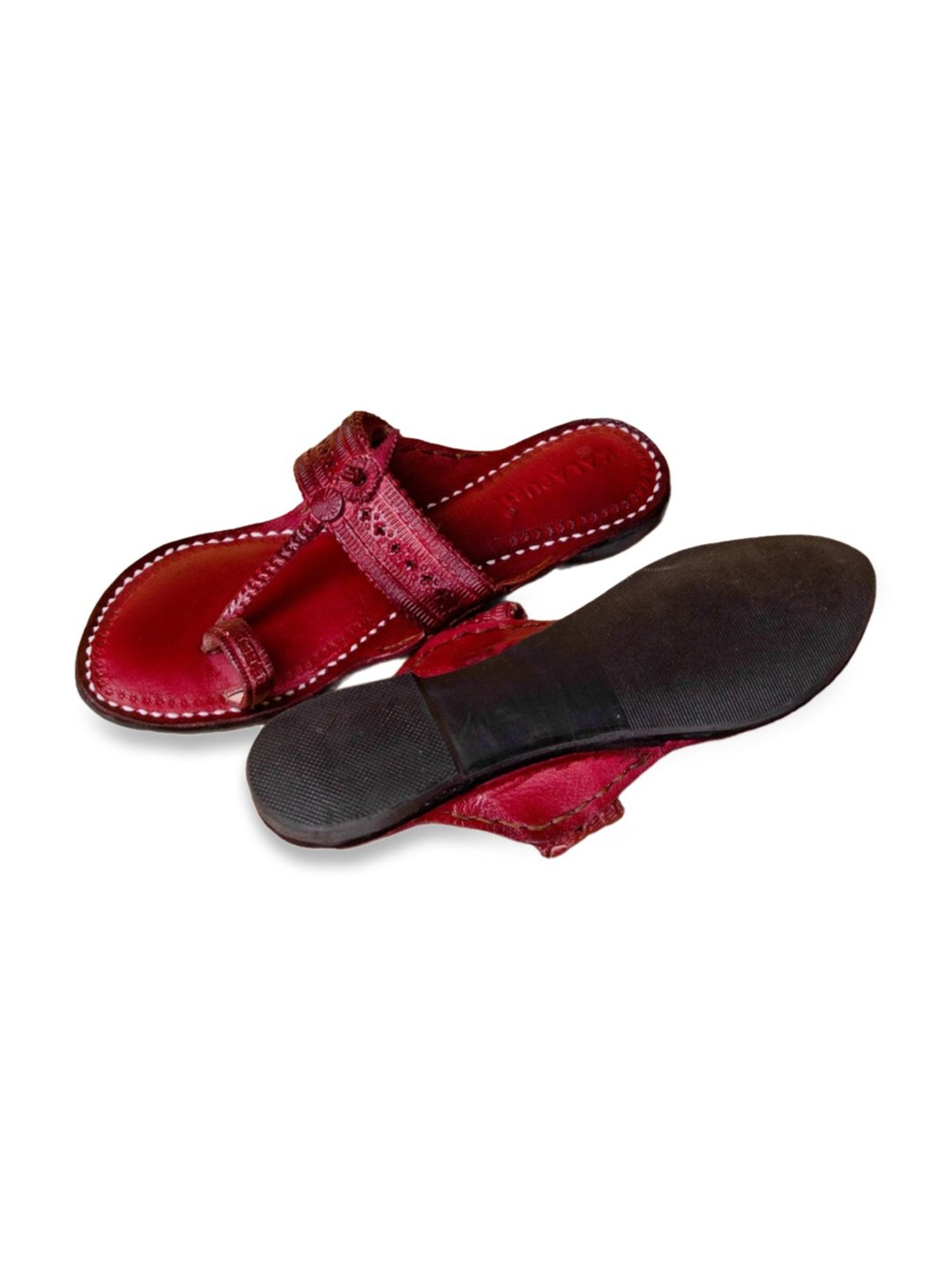 Kalapuri Women's Brown Kolhapuri Sandals