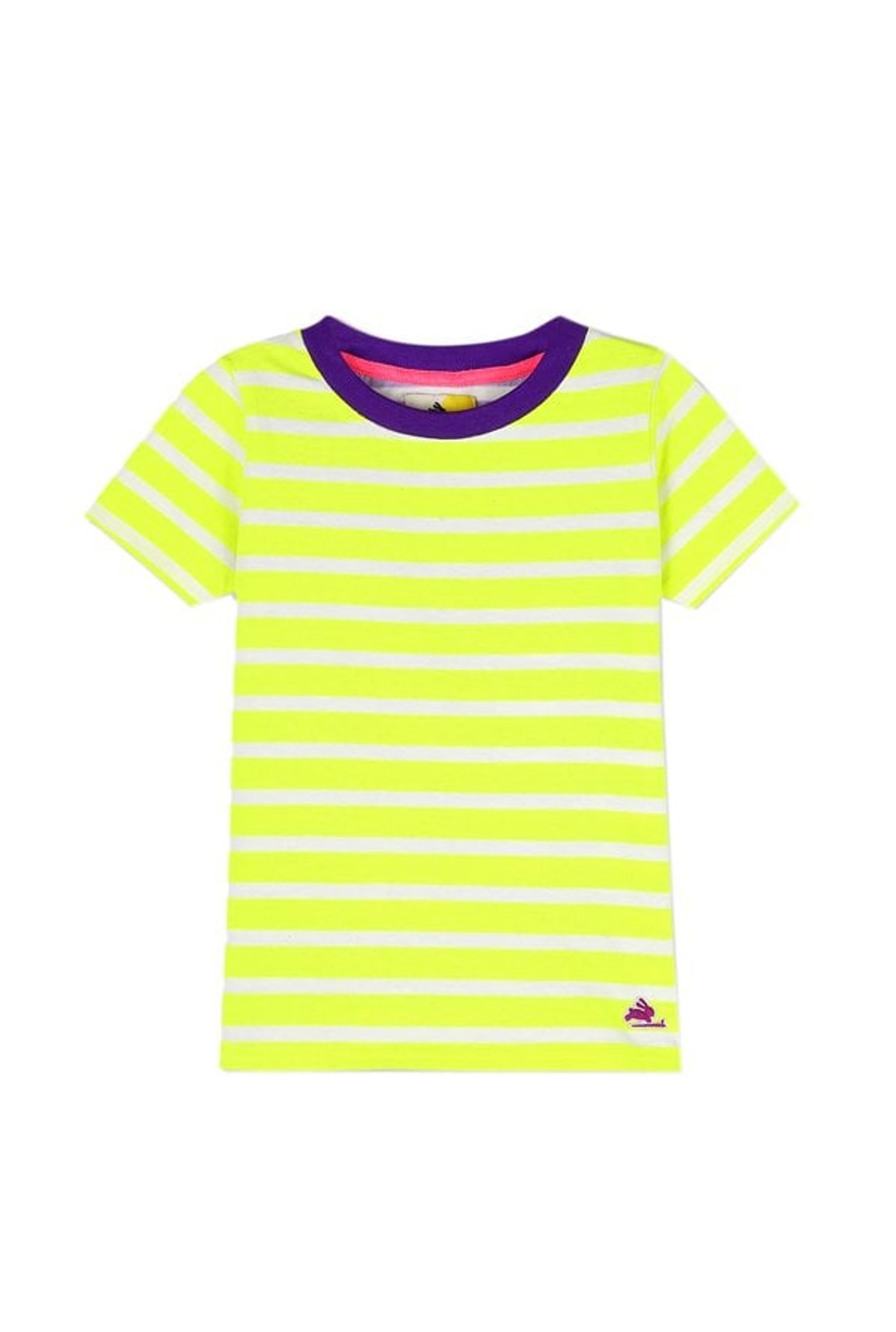 Cherry Crumble By Nitt Hyman Boys Neon Green Striped T-Shirt