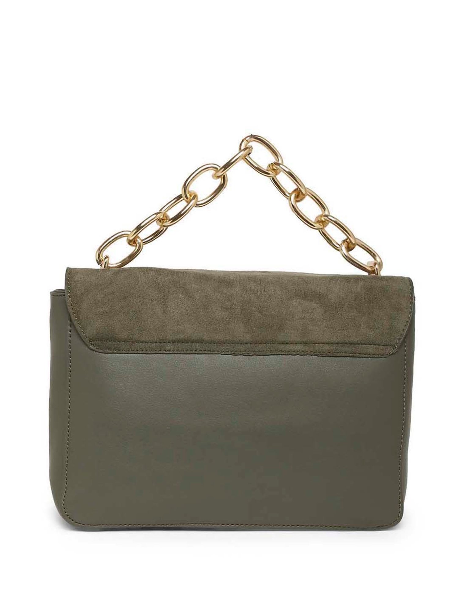 Marina Galanti Olive Solid Medium Satchel Handbag