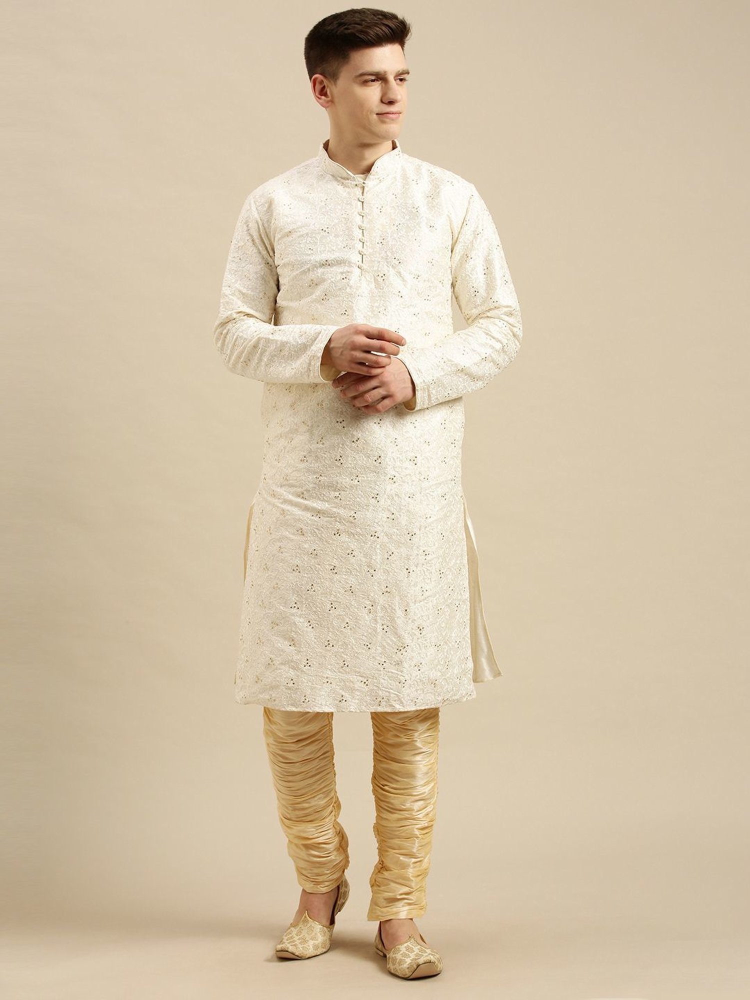 Sanwara Beige Regular Fit Churidars