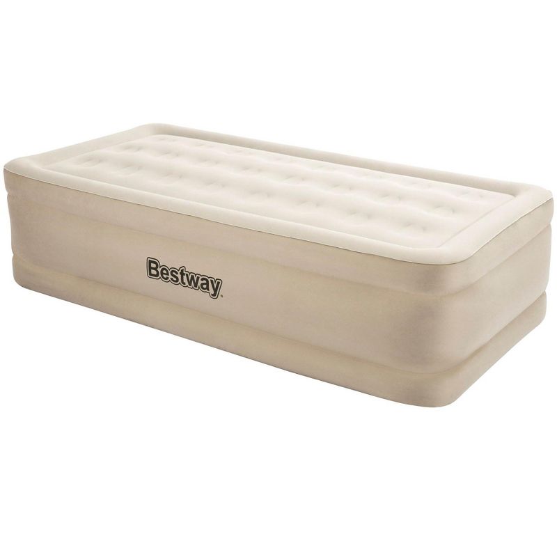 Bestway Fortech 20" Inflatable Twin Airbed Air Mattress & Built-In Pump (2 Pack)