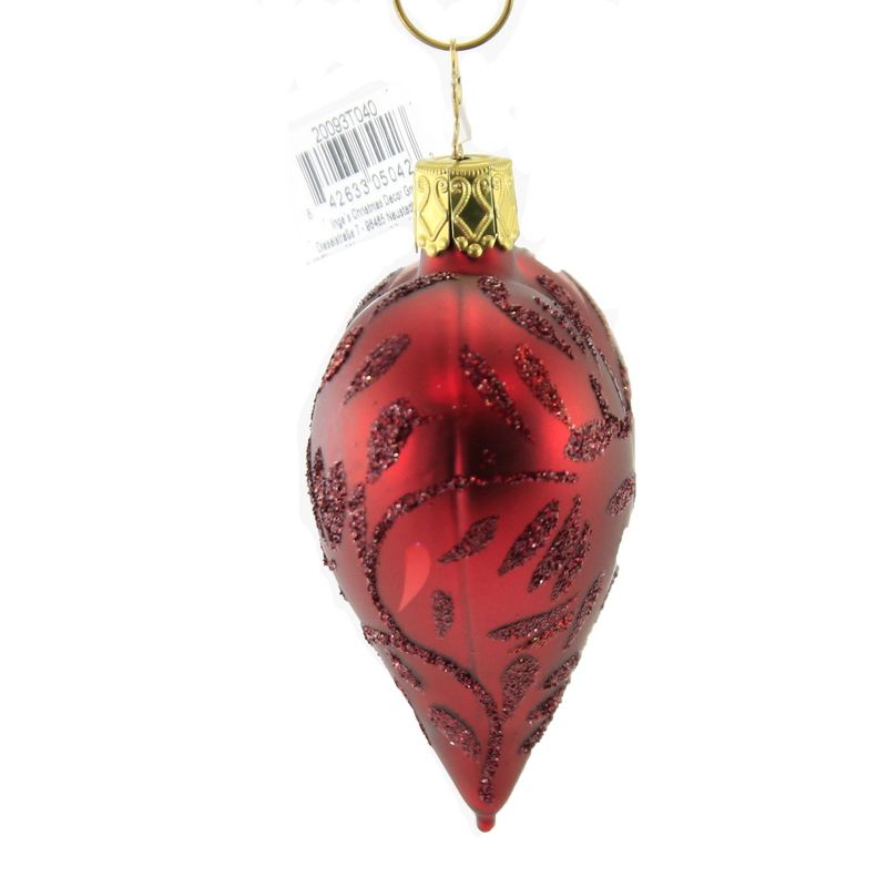 Inge Glas 3.0" Delights Dark Red Heart Ornament Valentine's Day  -  Tree Ornaments