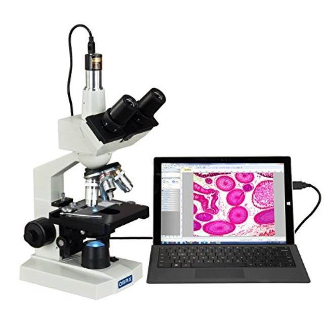 omax 40x2500x led digital trinocular lab compound microscope with usb camera and mechanical stage