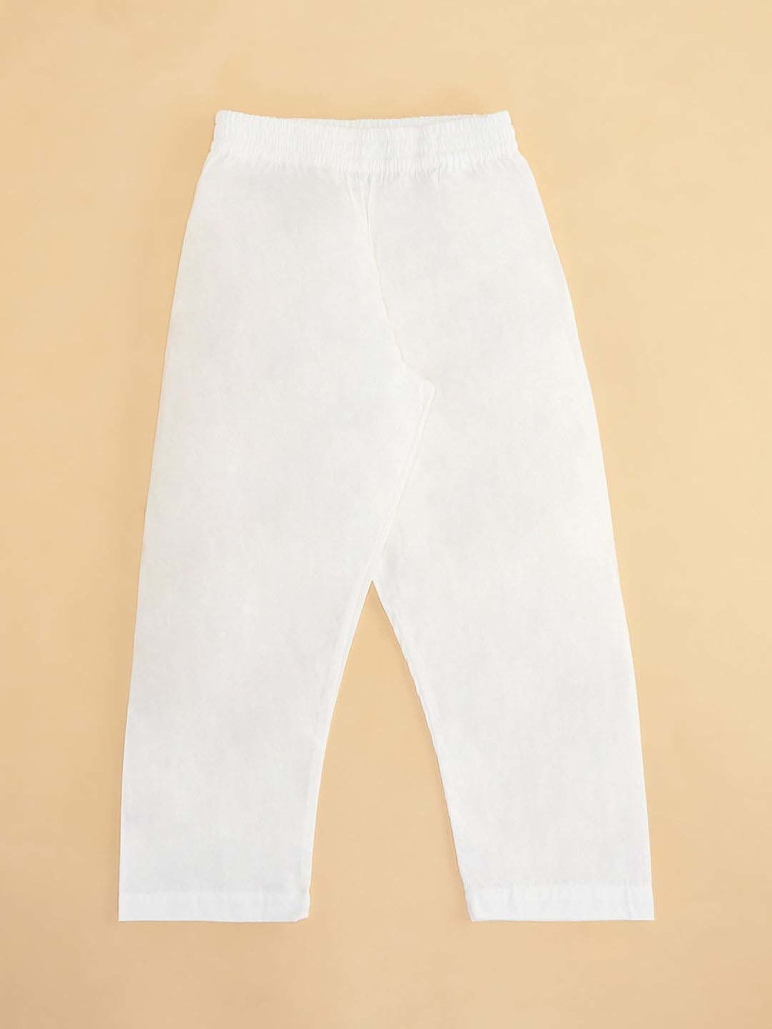 VASTRAMAY Kids Pink & White Floral Print Kurta Set