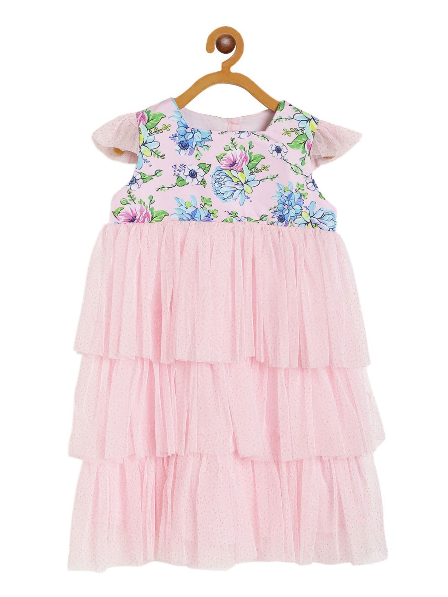 KidsDew Kids Pink Floral Print Dress
