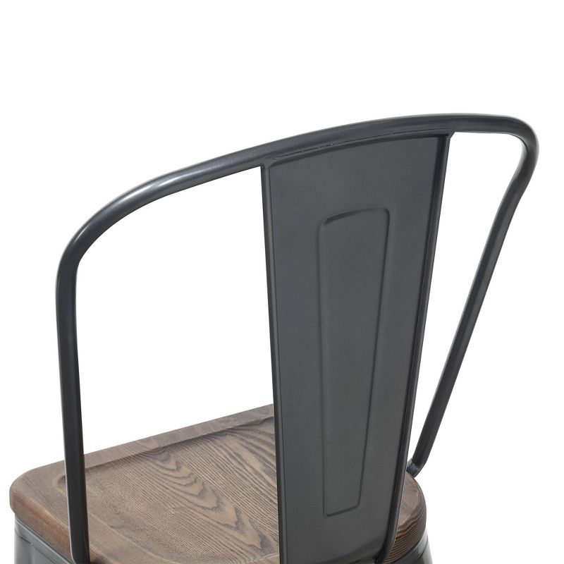 2pc Davis Metal Counter Height Barstools Set Gray - Picket House Furnishings