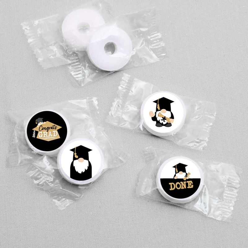 Big Dot of Happiness Grad Gnomes - Graduation Party Round Candy Sticker Favors - Labels Fit Hershey's Kisses (1 sheet of 108)