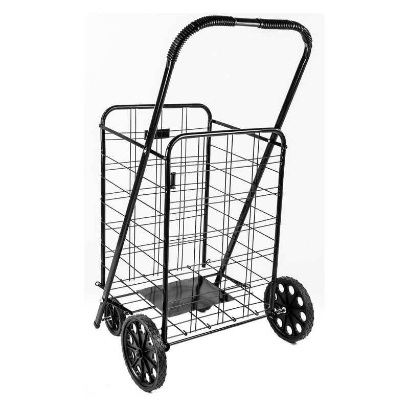 ATHome 43"X21"X3.5" Shopping Utility Storage Cart Black