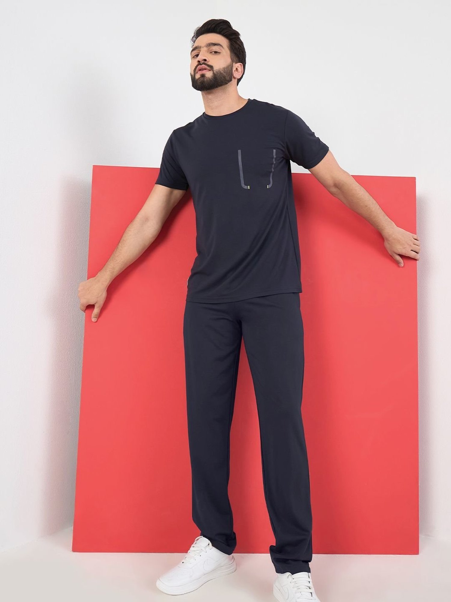 Sweet Dreams Navy Regular Fit Nightwear Set