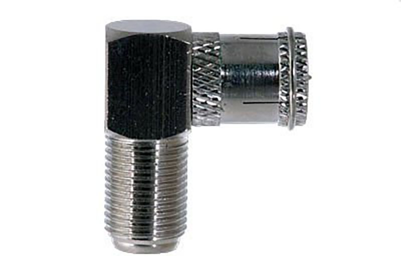 iMBAPrice (Pack of 2) Right Angle F-Jack to F-Quick Connect Push On Plug - Male/Female - Adapter (Support Comcast, Time