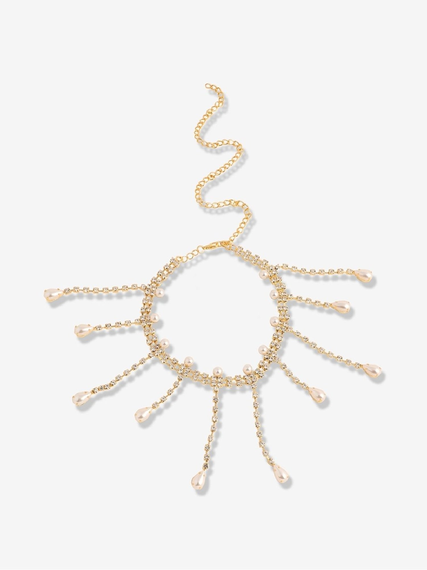 Sohi silver plated designer party necklace for women