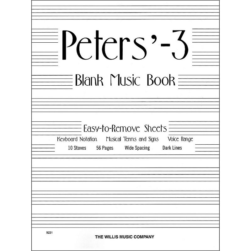 Willis Music Peters' Blank Manuscript Book 3