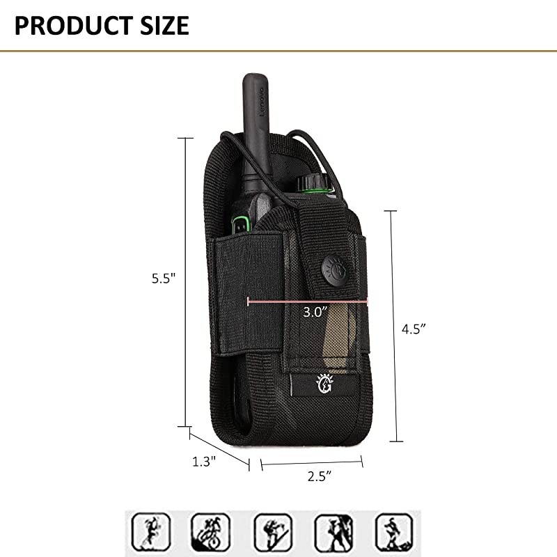 Nylon Radio Holster Universal Radio Case Lightweight Military Interphone Storage Bag Pouch for Molle System Walkie Talkies Holster Accessories