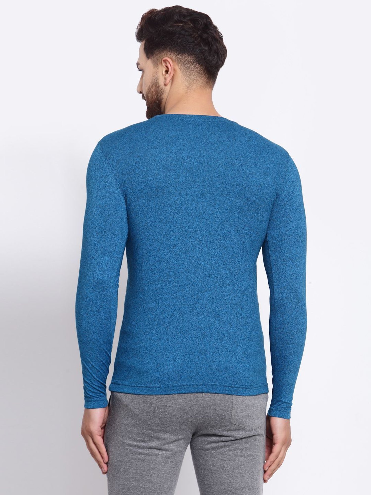 Sporto Powder Blue Slim Fit T-Shirt