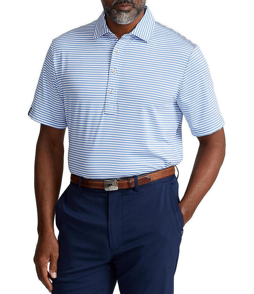 Polo Ralph Lauren RLX Golf Classic-Fit Stripe Performance Stretch Short-Sleeve Polo Shirt