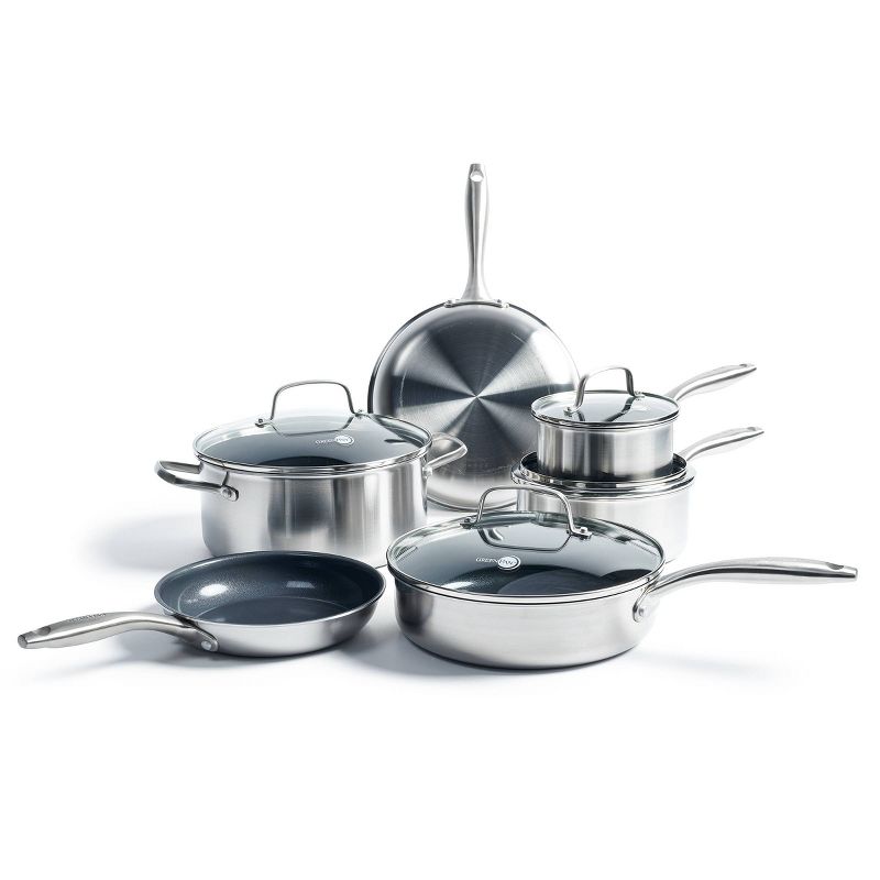 GreenPan Greenwich  10pc Stainless Steel Cookware Set