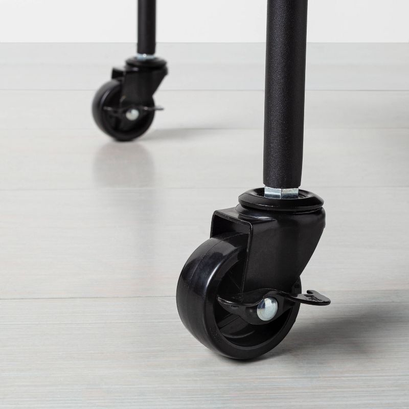 Flash Furniture Castleberry Rustic Wood Grain and Iron Kitchen Serving and Bar Cart