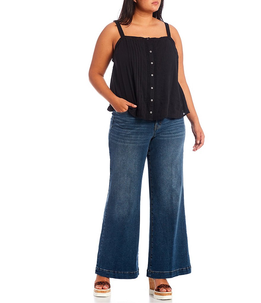 Jessica Simpson Plus Size True Love Wide Leg Trouser Jeans