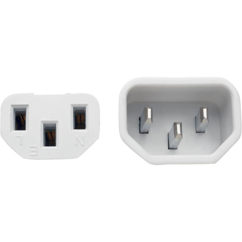 Tripp Lite 6ft Computer Power Extension Cord 10A 18 AWG C14 to C13 White 6' - For Computer, Scanner, Printer, Monitor, Power Supply, Workstation
