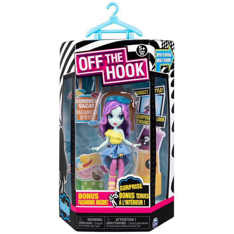 Off The Hook Style Doll Brooklyn (Summer Vacay) 4" Small Doll with Mix and Match Fashions