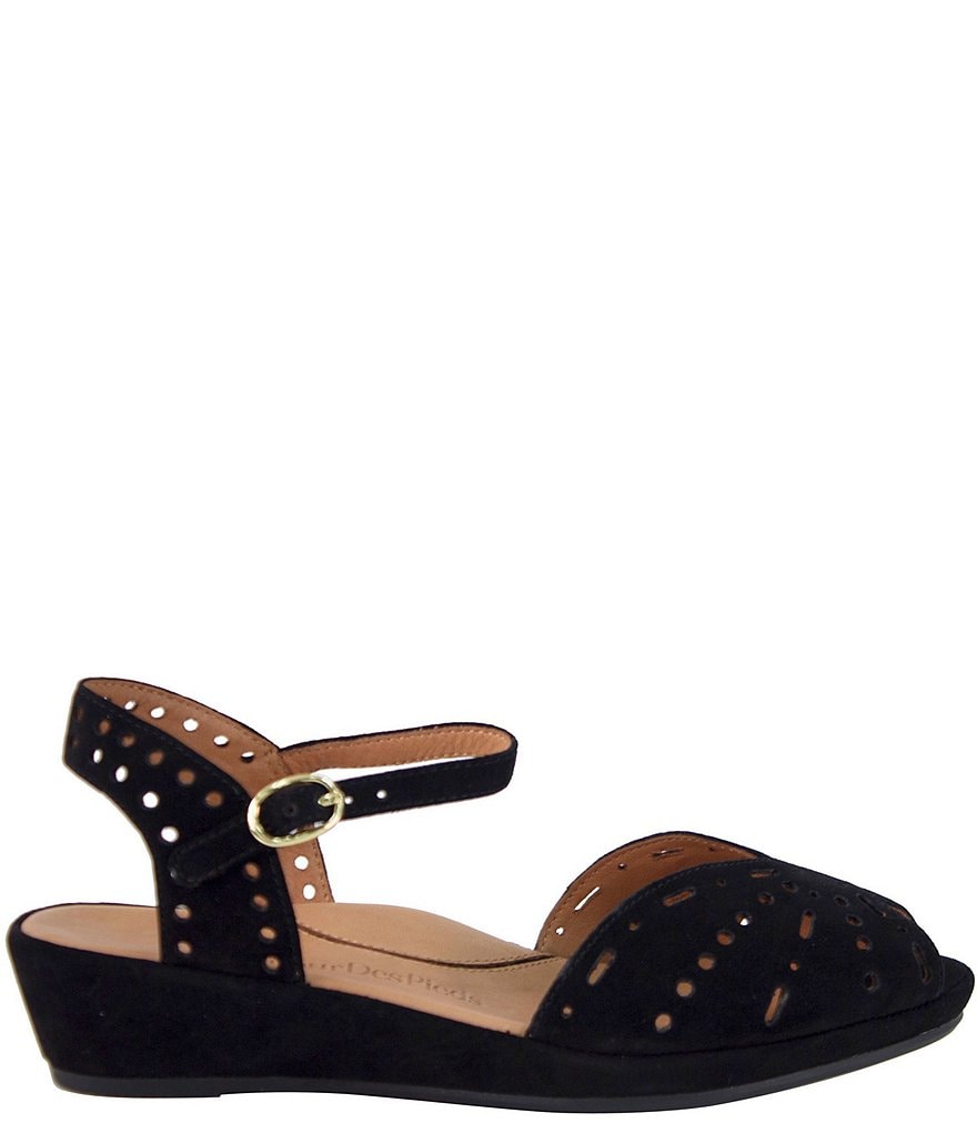 L'Amour Des Pieds Brenn Suede Wedge Sandals