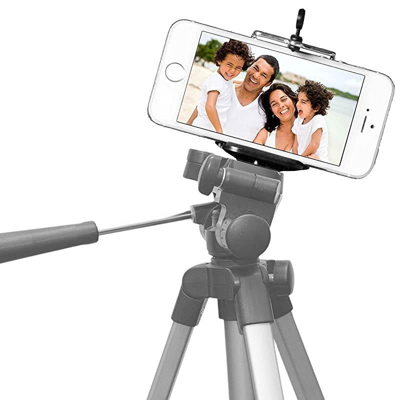 Phone Tripod Adapter - Compatible with ePhone Tripod Mount SE 6 6S Plus 5 5S 5C 4 4s Clip Holder Connector Stand Bracket Head Smartphone Attachment Galaxe S10 S9 S8 S7 S6 S5 S4 S3 S2