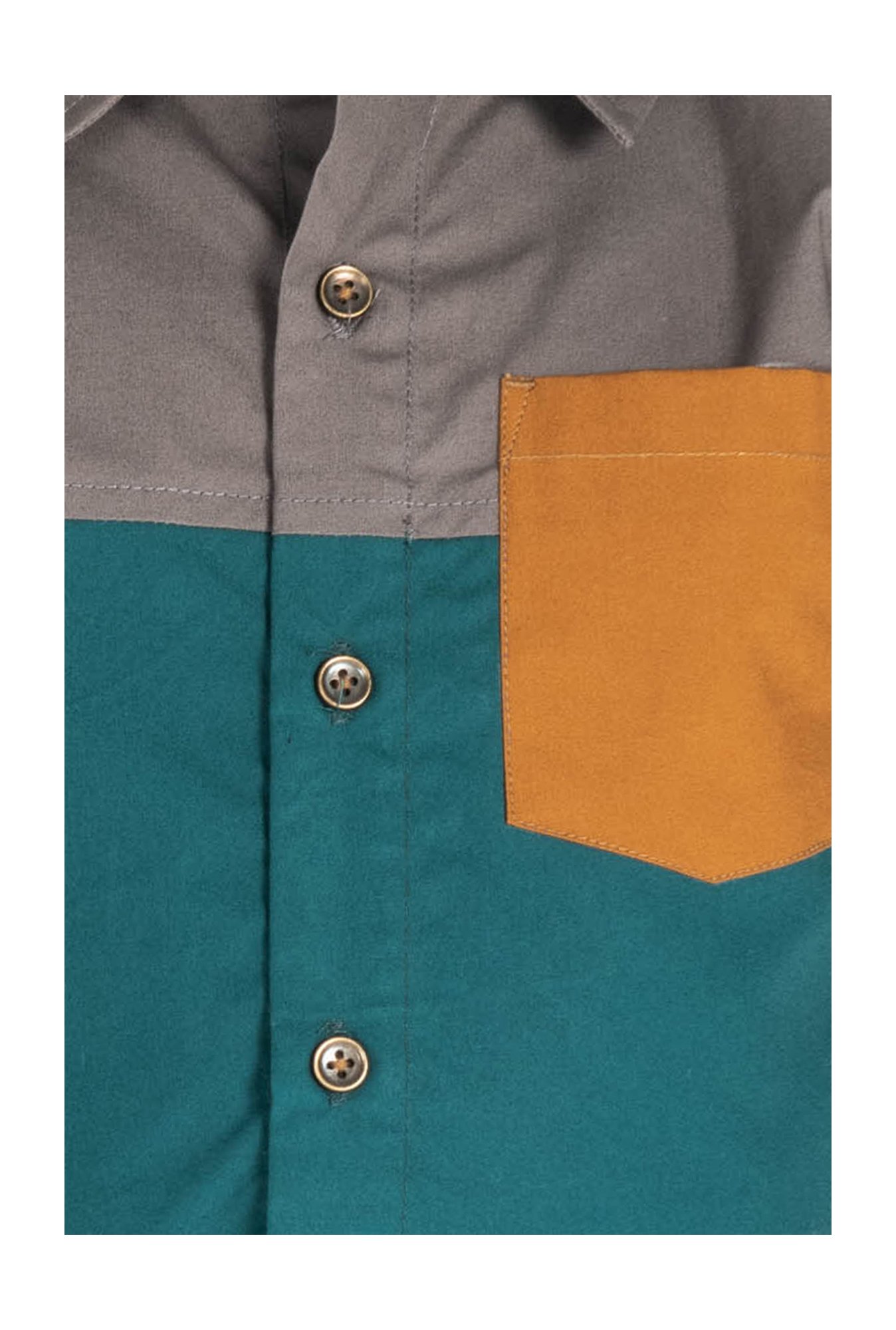 Cherry Crumble By Nitt Hyman Kids Teal Color Block Shirt