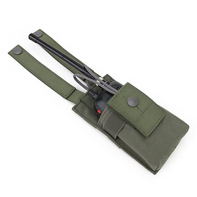 Tactical MOLLE Interphone Pouch Short Radio Holder Tactical Radio Holster Hunting Intercom Bag