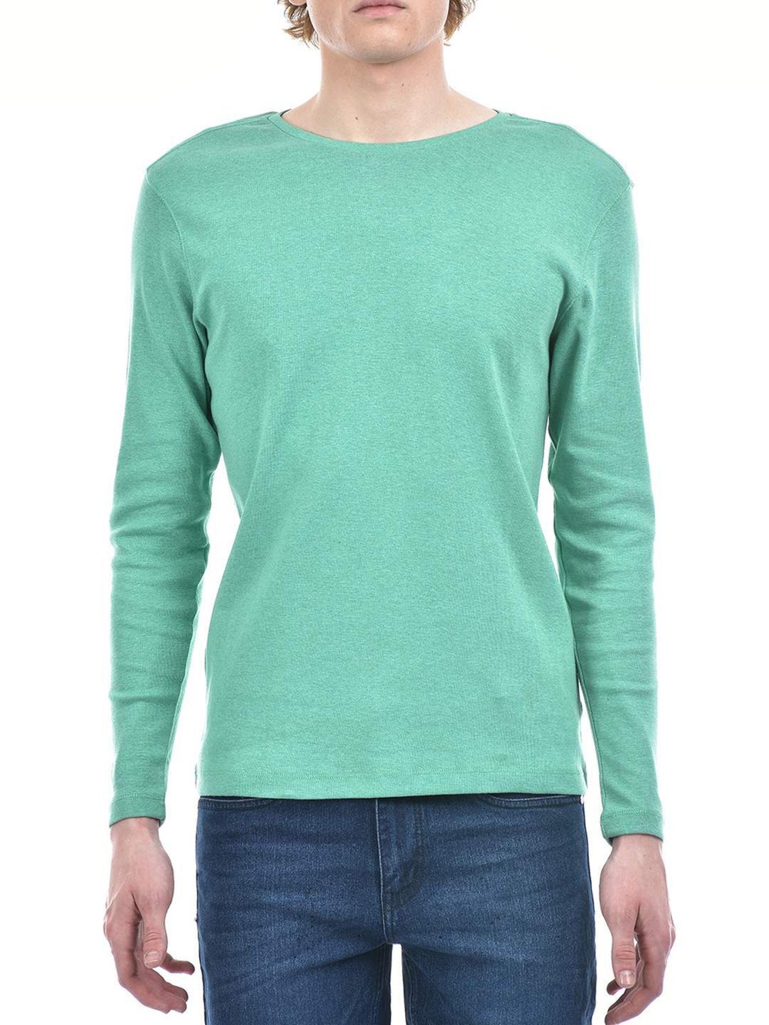 Numero Uno Green Cotton Regular Fit T-Shirt