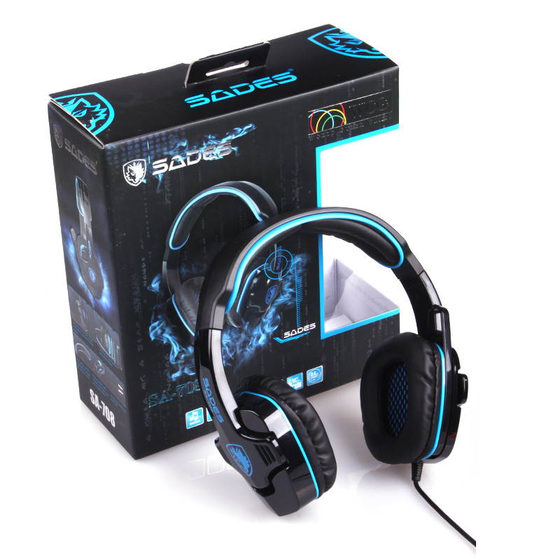 Sades SA-708 Game Earphone Headset Headphone with Microphone for PC Computer Gaming