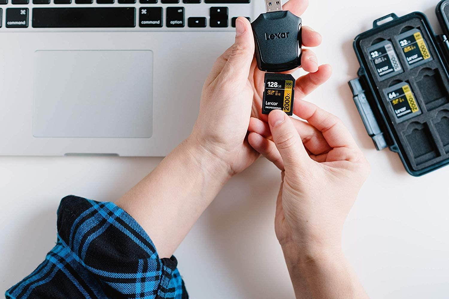 Lexar 128GB PRO SDHC 2000X RDR UII BL NA