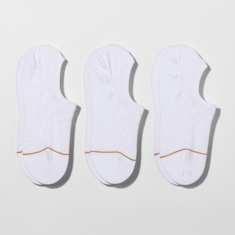 All Pro Women's 3 Pack Triple Y Liner Athletic Socks - White 4-10