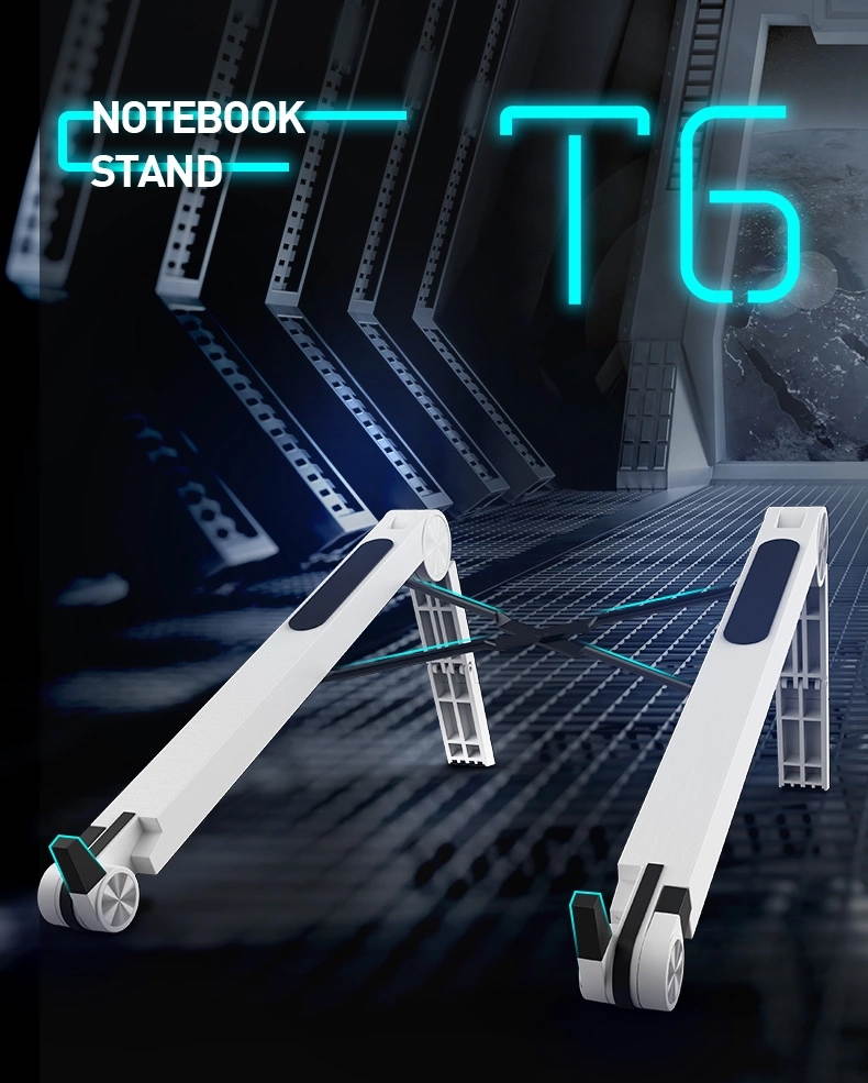 Laptop Stand Cooling Stand Lightweight Plastic Portable Lapto Stand Foldable Portable Tablet Stand (Black)