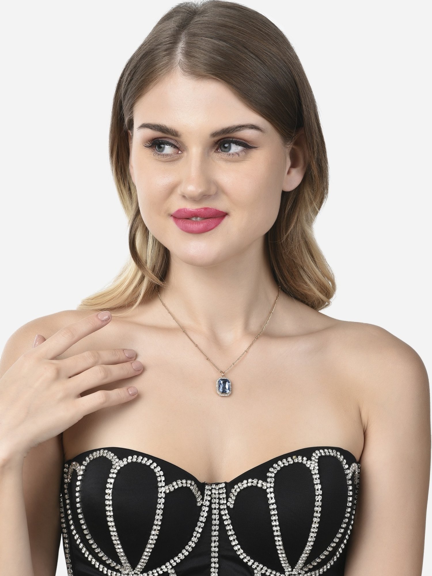 Zaveri Pearls Set of 2 Gold Tone Contemporary Chains -ZPFK15110