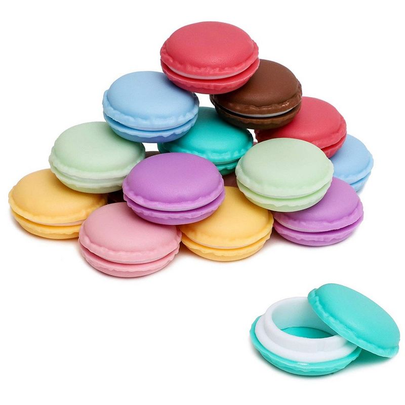 Juvale 16-Pack Mini Macaron Jewelry And Pill Storage Box Containers, Assorted Colors, 1.5 X .5 Inches
