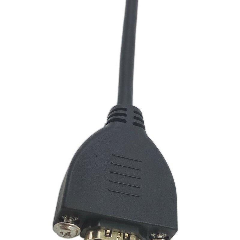 Gold Plated High Speed Micro HDMI Male to HDMI Female Extension Cable With Screw Panel Mount 100cm