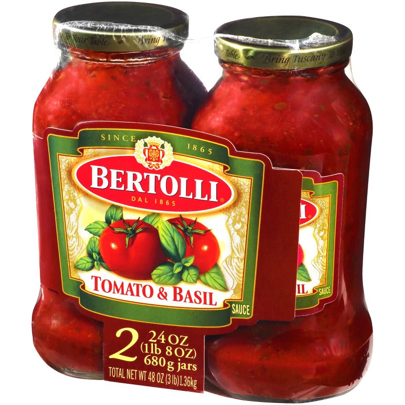 Bertolli Tomato & Basil Pasta Sauce Twin Pack - 48oz