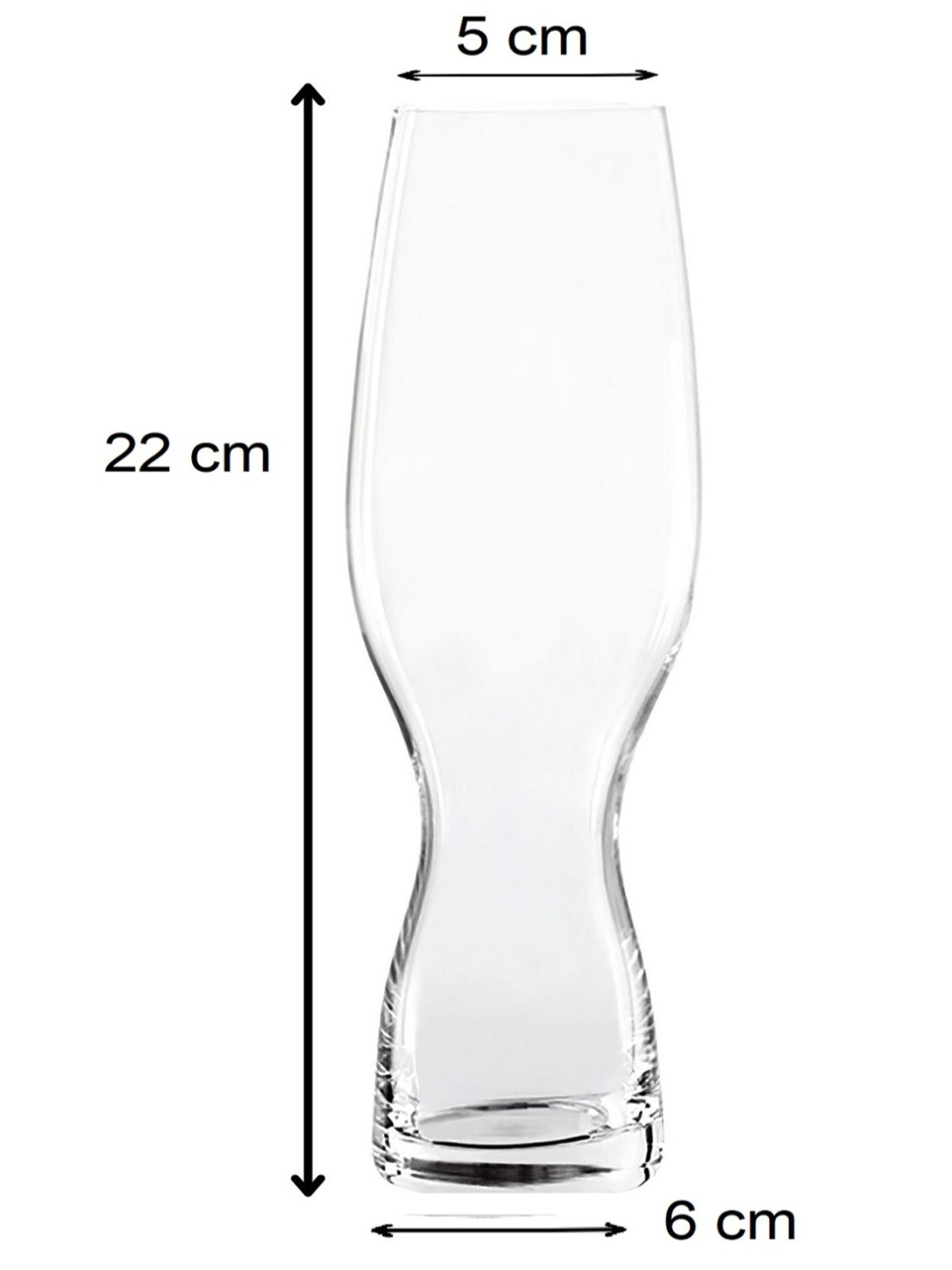 Melbify Craft Transparent Glass Tall Beer Glass (500ml) - Set of 2