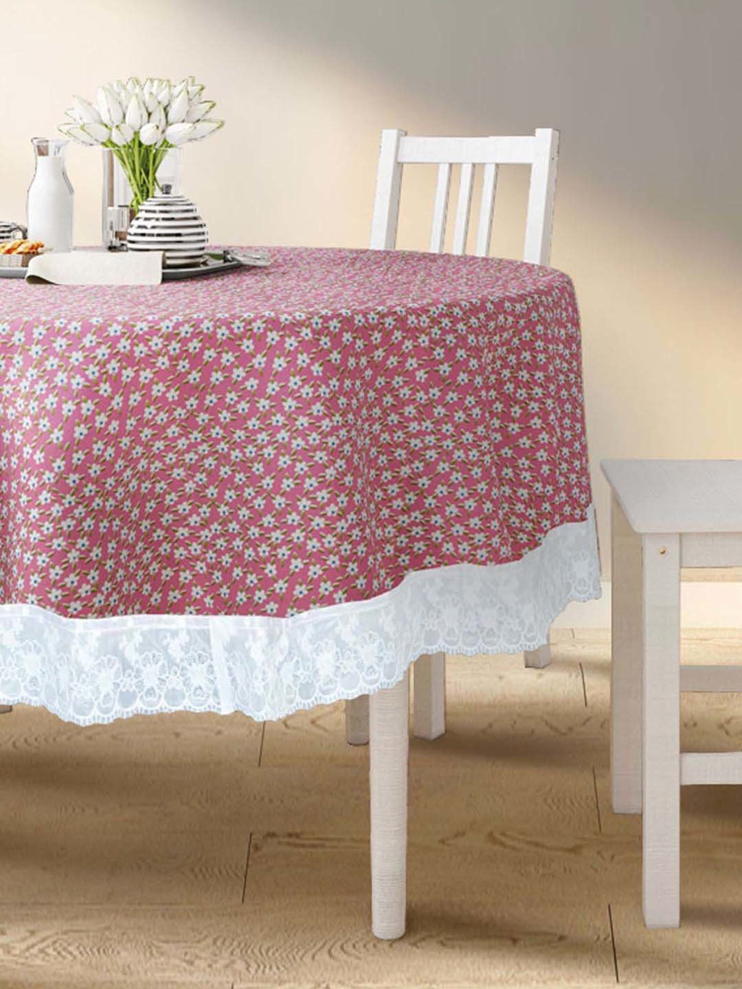 Bianca Classic Clear Pink Pvc 4 Seater Table Cloth