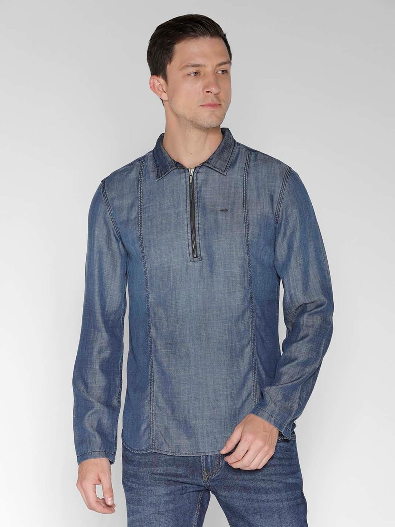 Identiti Blue Slim Fit Shirt